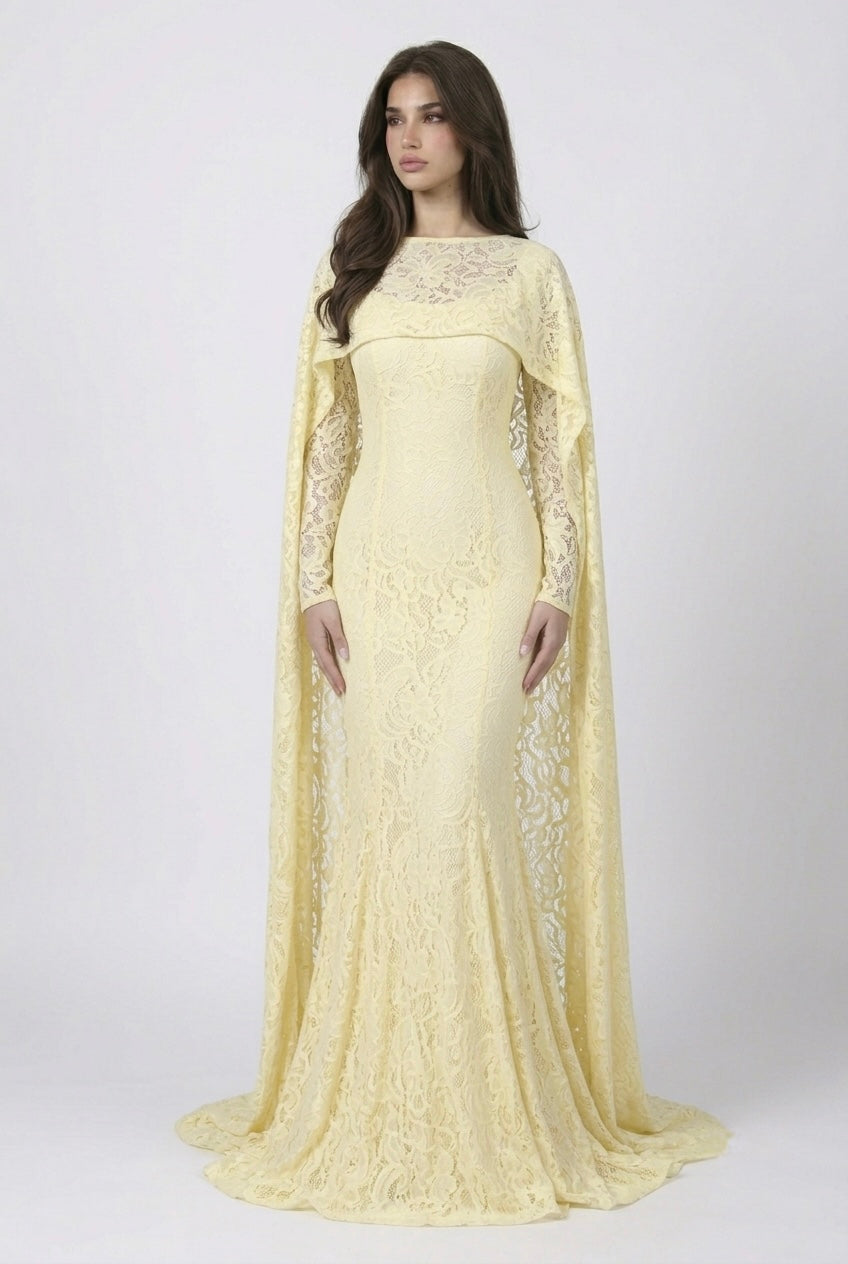 Robe Dentelle jaune
