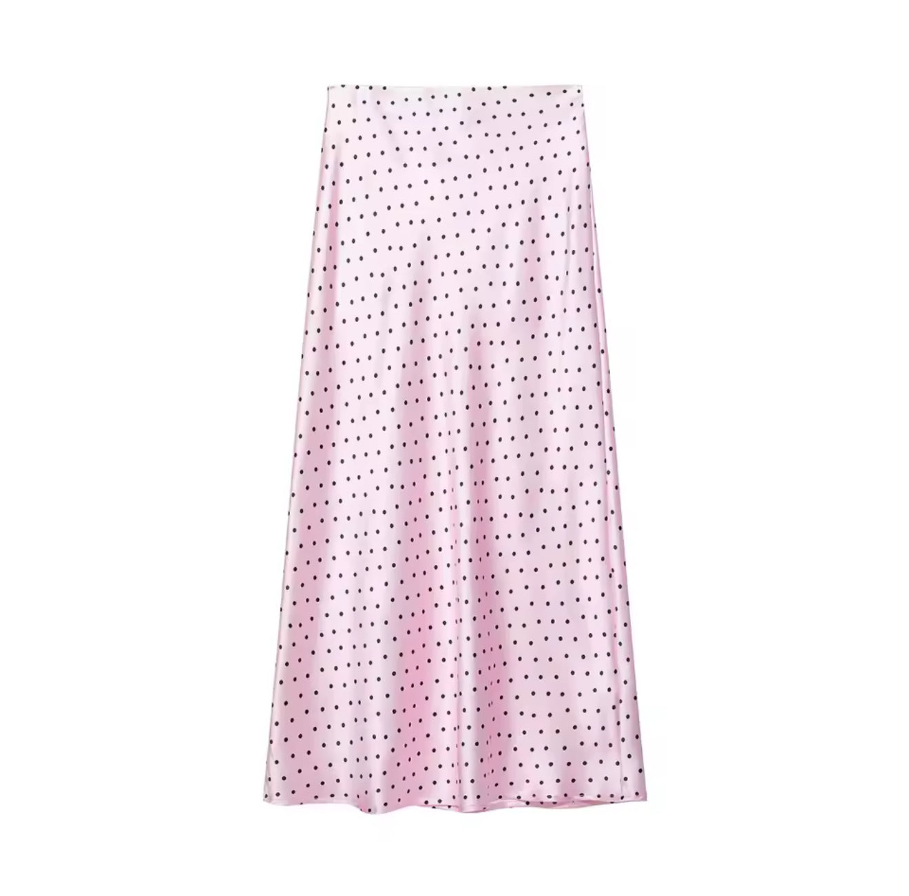Jupe satin à pois