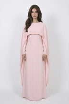 Robe Cape Majestueuse- Rose