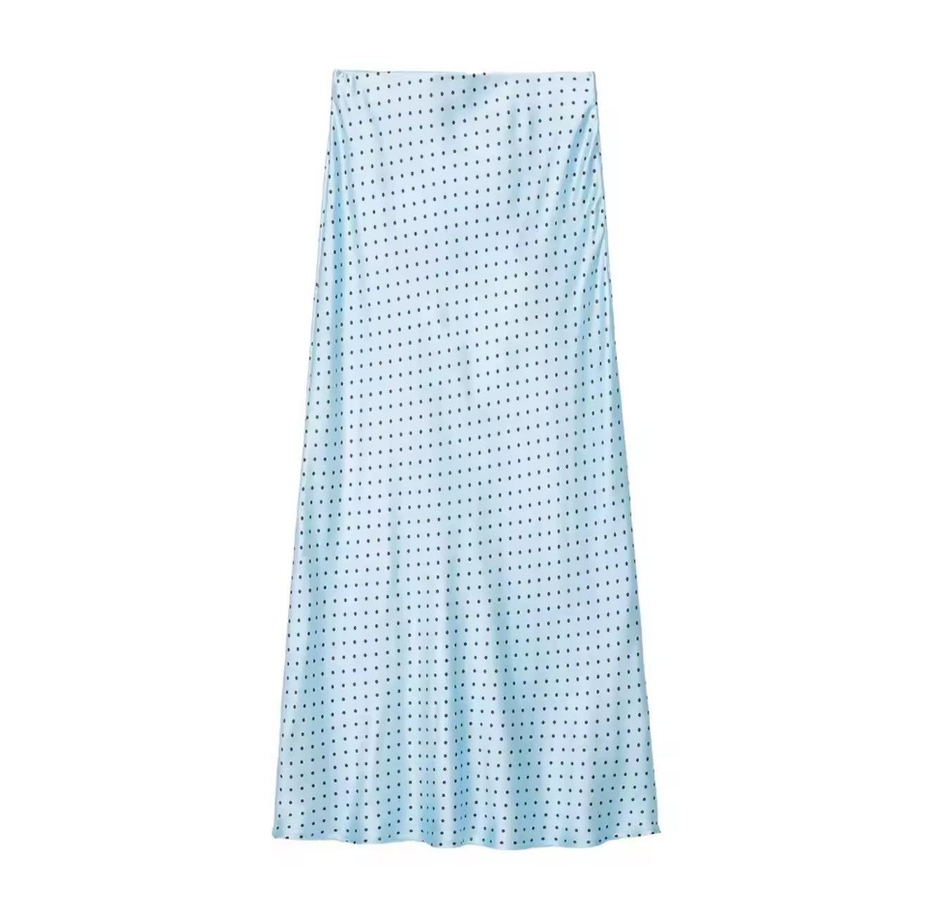 Jupe satin à pois