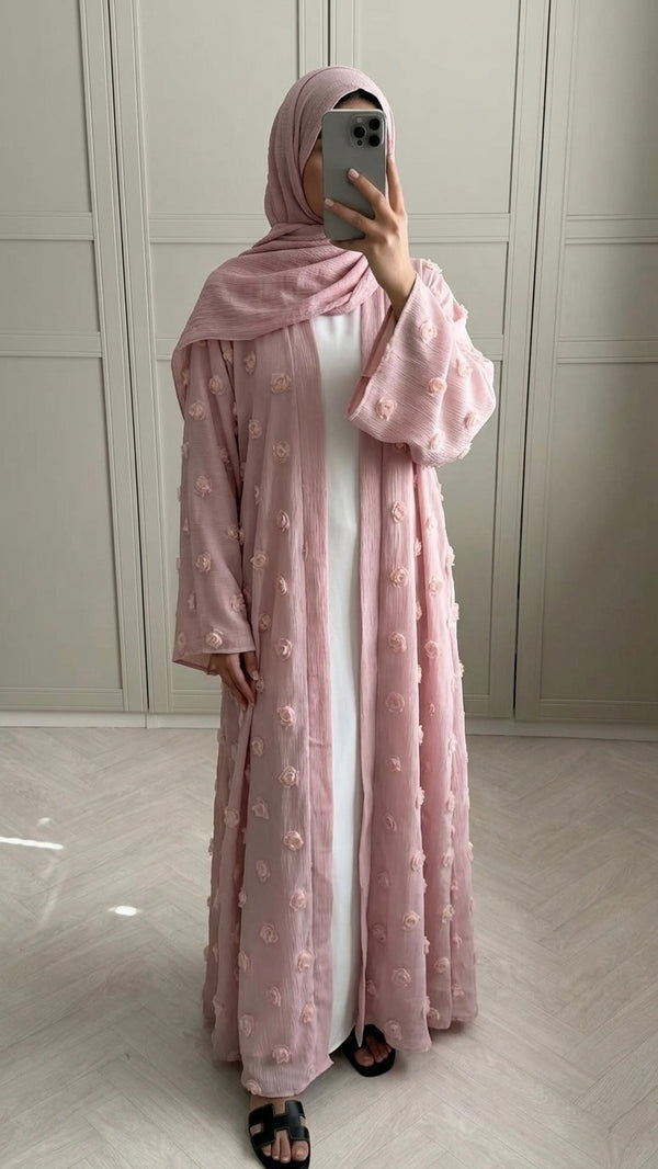 Abaya brodée à fleurs