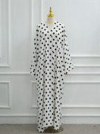 Abaya Polka Dots - blanche