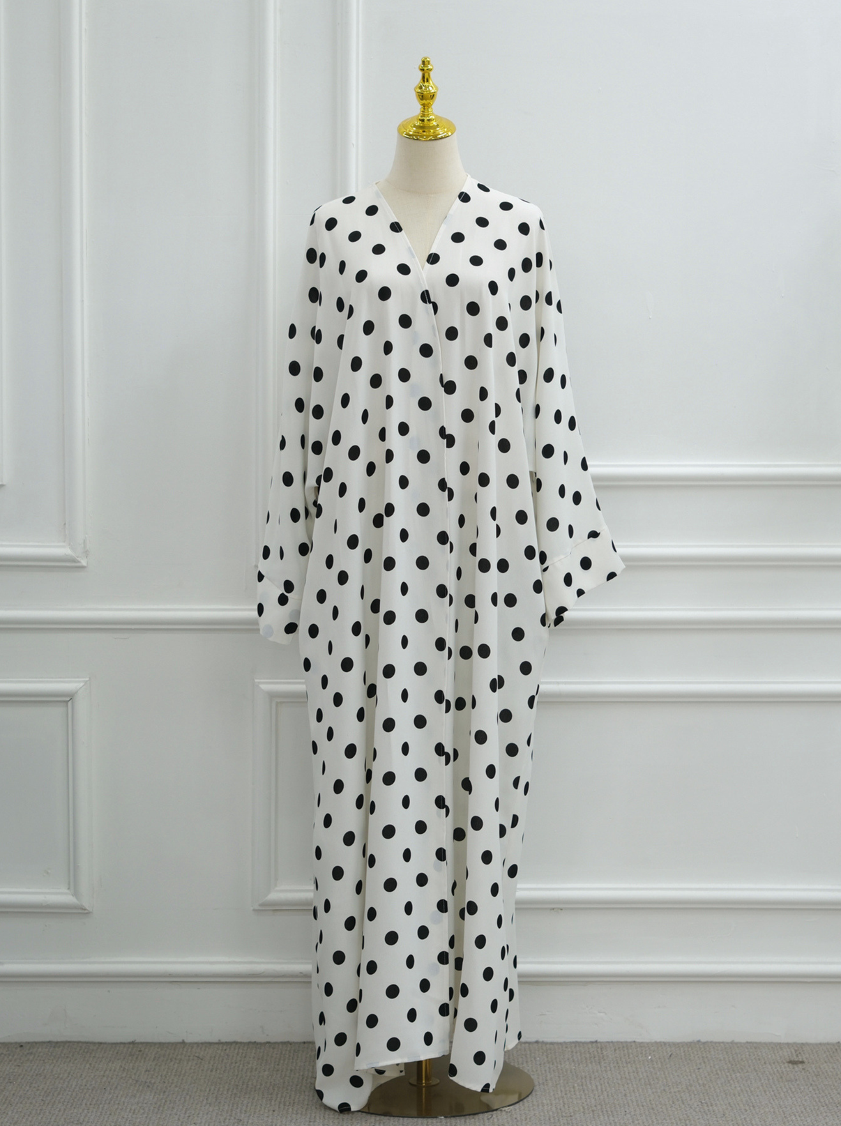 Abaya Polka Dots - blanche