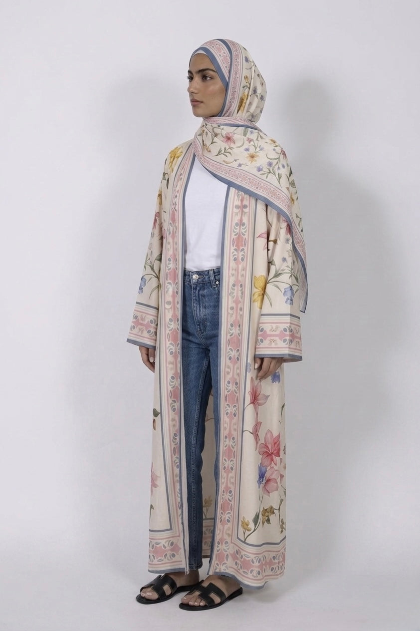 Floral abaya