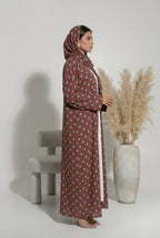 Abaya Polka Dots - Burgundy