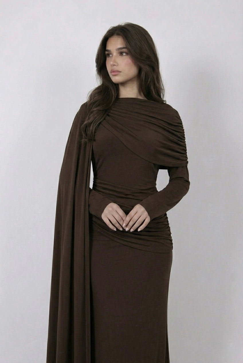 Robe signature Leyalys - marron