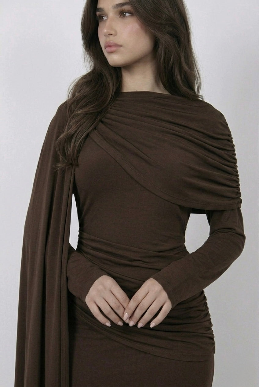 Robe signature Leyalys - marron