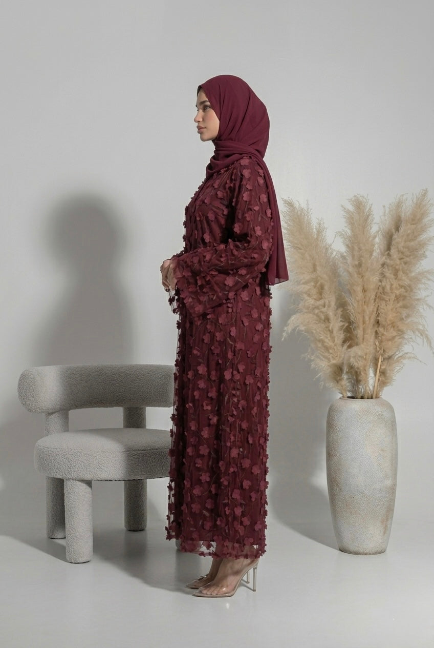 Abaya Collection Rose Rouge