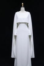 Robe Cape Majestueuse - Blanche