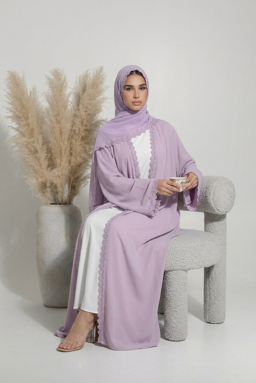 Abaya Rosace - Violet