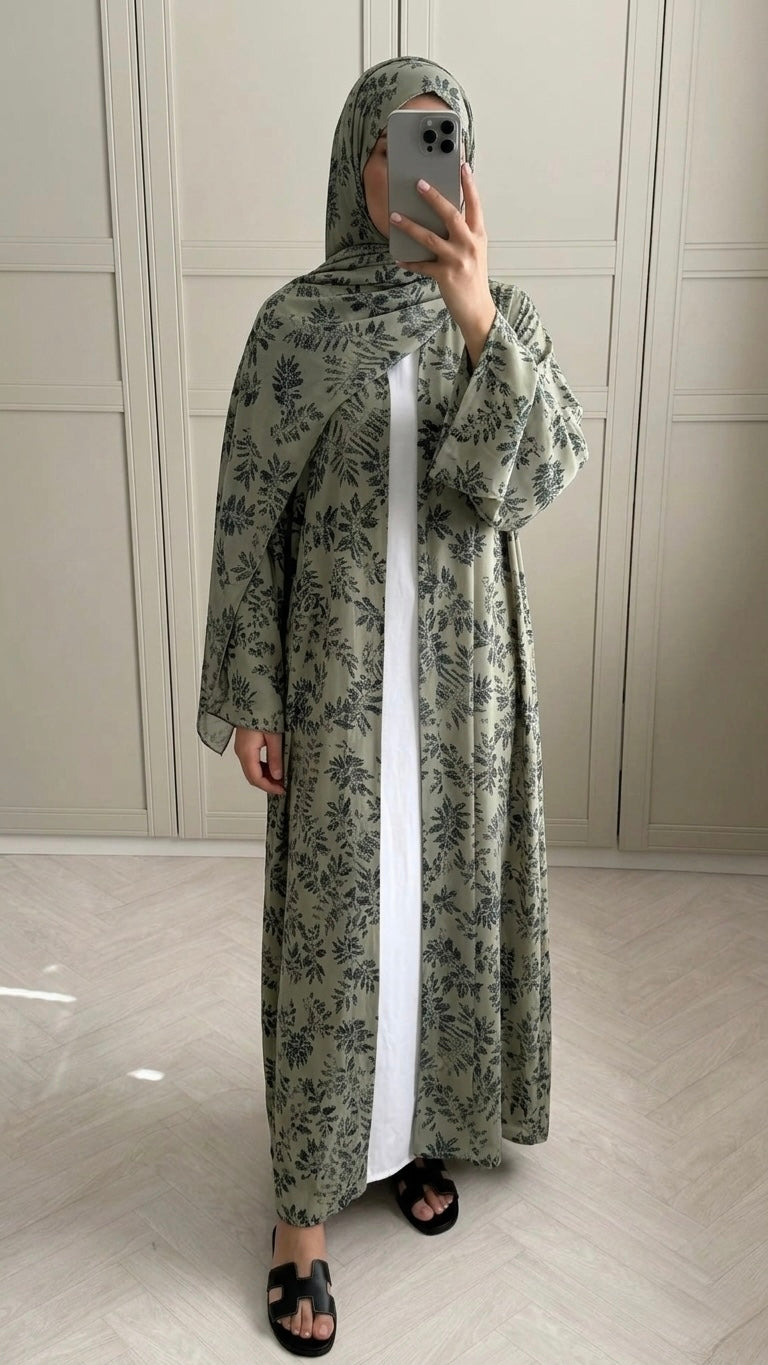 Abaya à fleurs