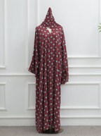 Abaya Polka Dots - Burgundy