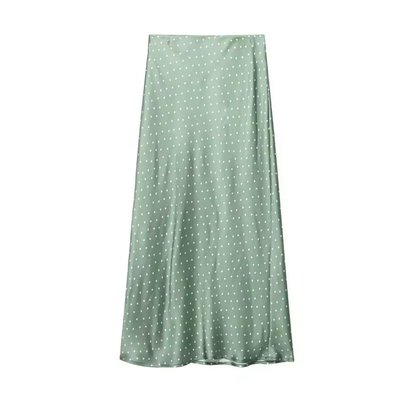 Jupe satin à pois