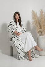 Abaya Polka Dots - blanche