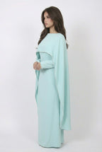 Robe Cape Majestueuse - bleu turquoise