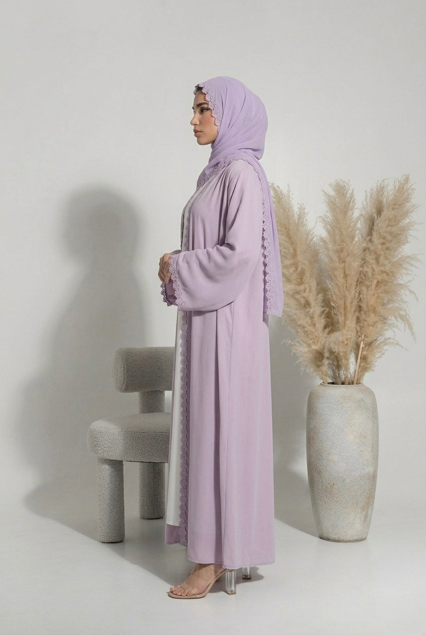 Abaya Rosace - Violet