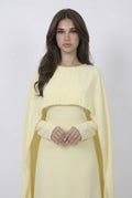 Robe Cape Majestueuse - Jaune beurre