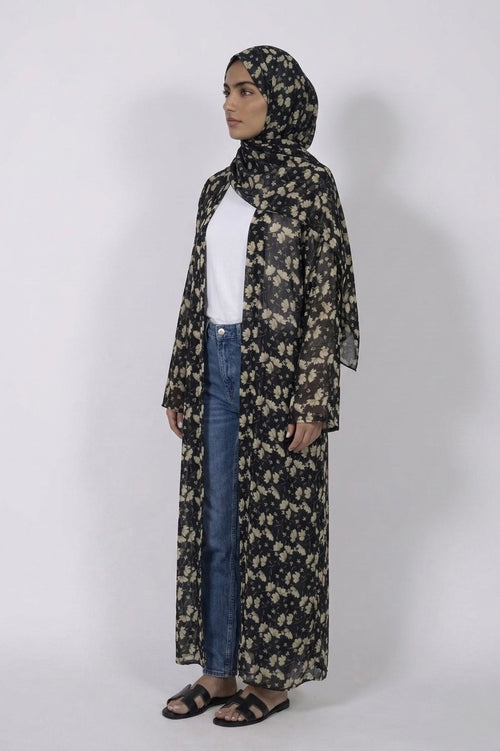 Abaya à fleurs