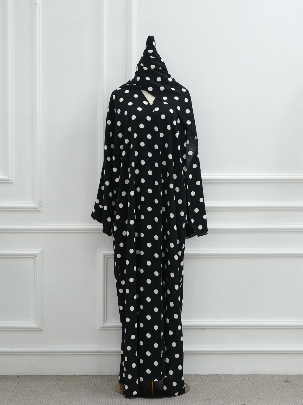 Abaya Polka Dots - Noir