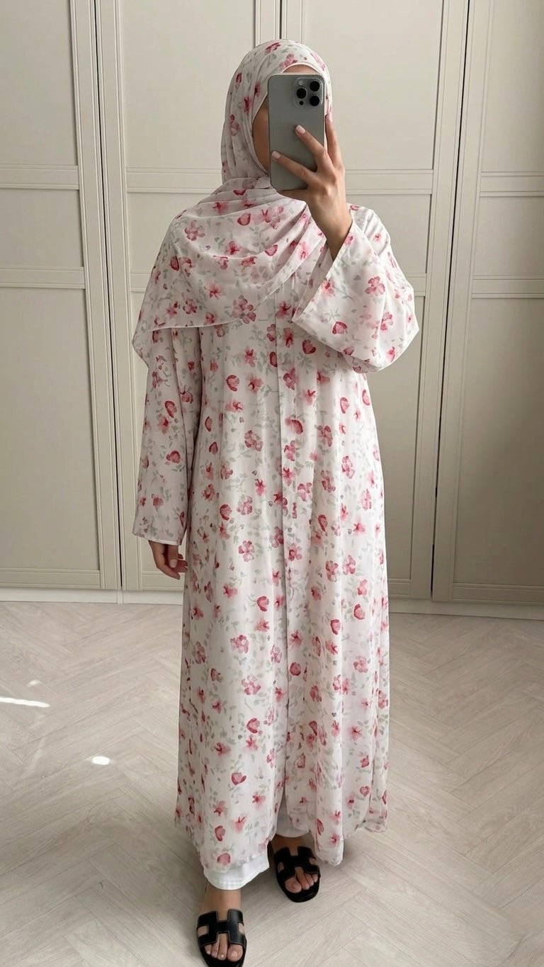 Abaya à fleurs