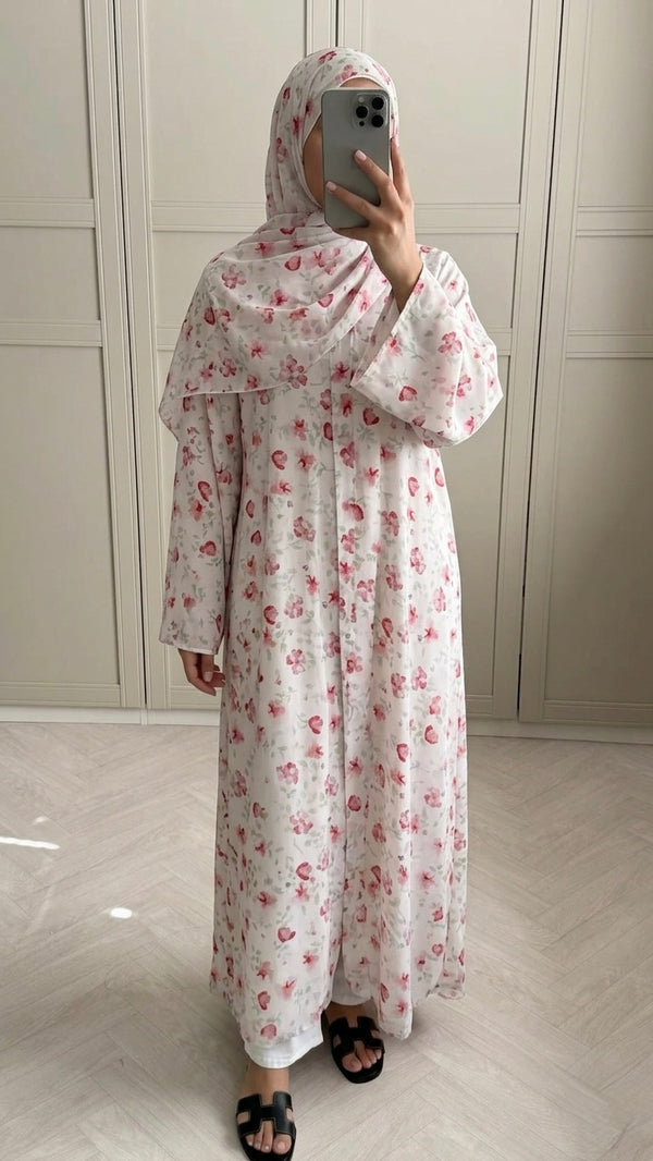 Abaya à fleurs