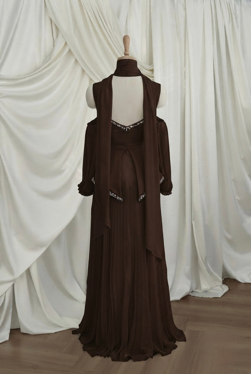 Robe Voile de Nymphe - Marron