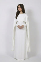 Robe Cape Majestueuse - Blanche