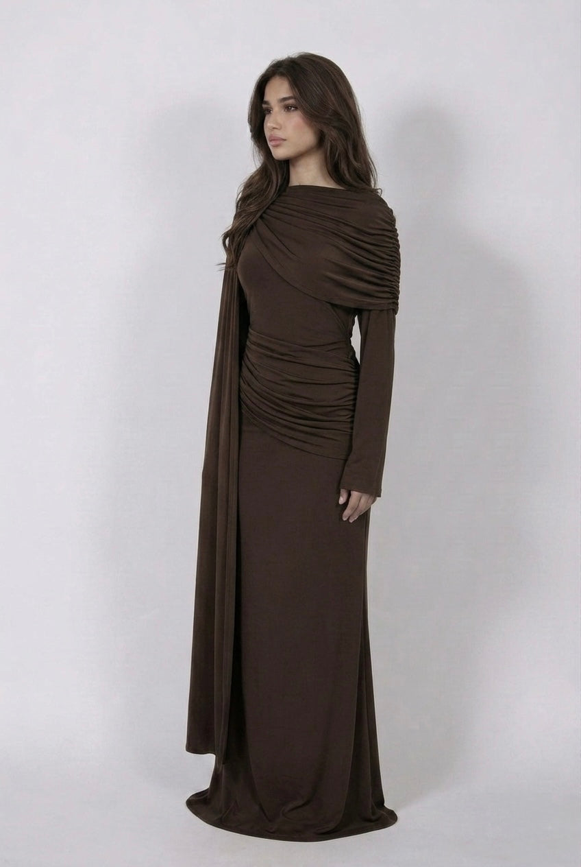 Robe signature Leyalys - marron