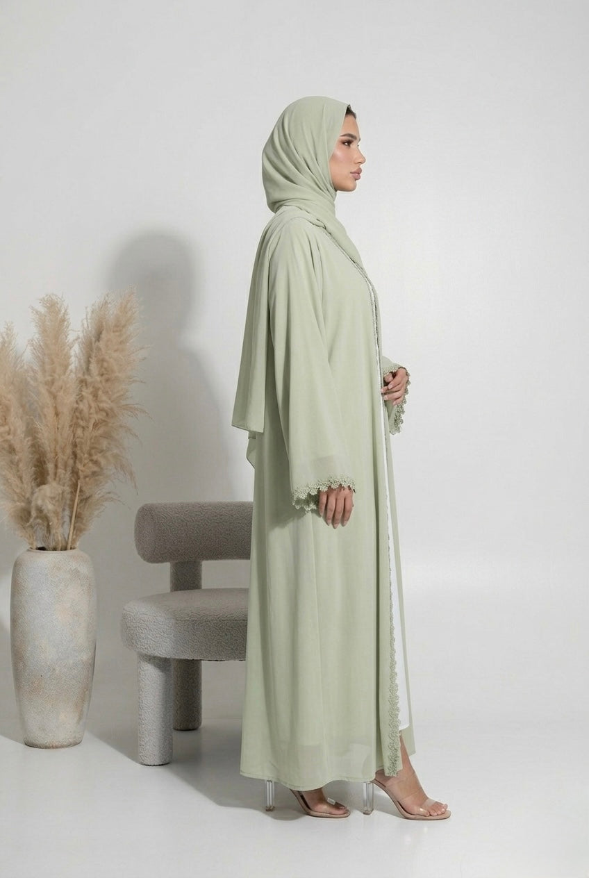 Abaya Rosace - Vert