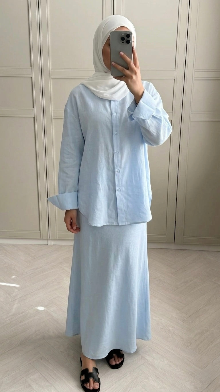 Ensemble chemise ciel