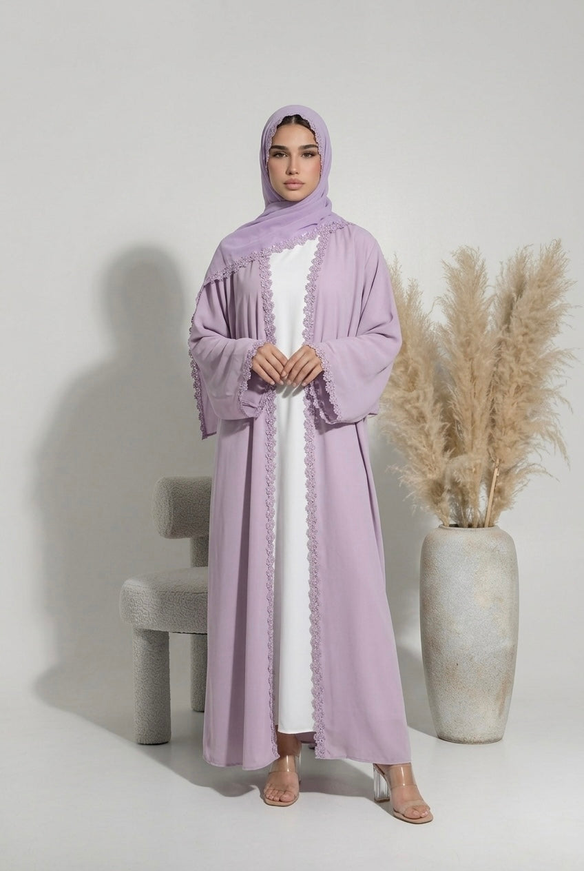 Abaya Rosace - Violet