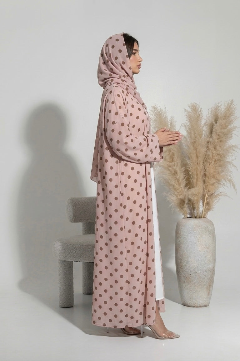 Abaya Polka Dots - Rose