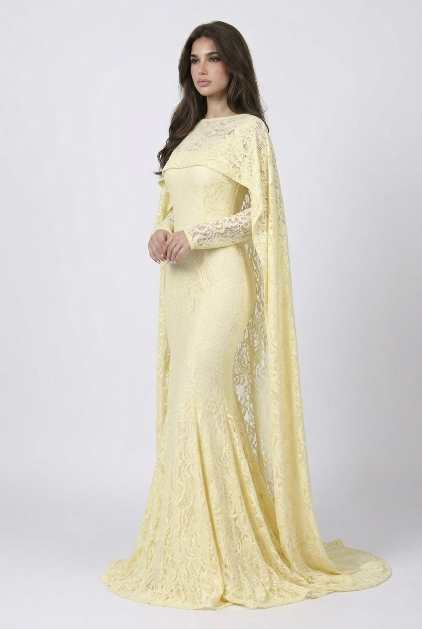 Robe Dentelle jaune