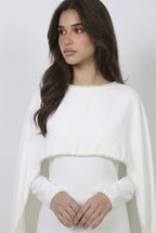 Robe Cape Majestueuse - Blanche