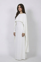 Robe Cape Majestueuse - Blanche