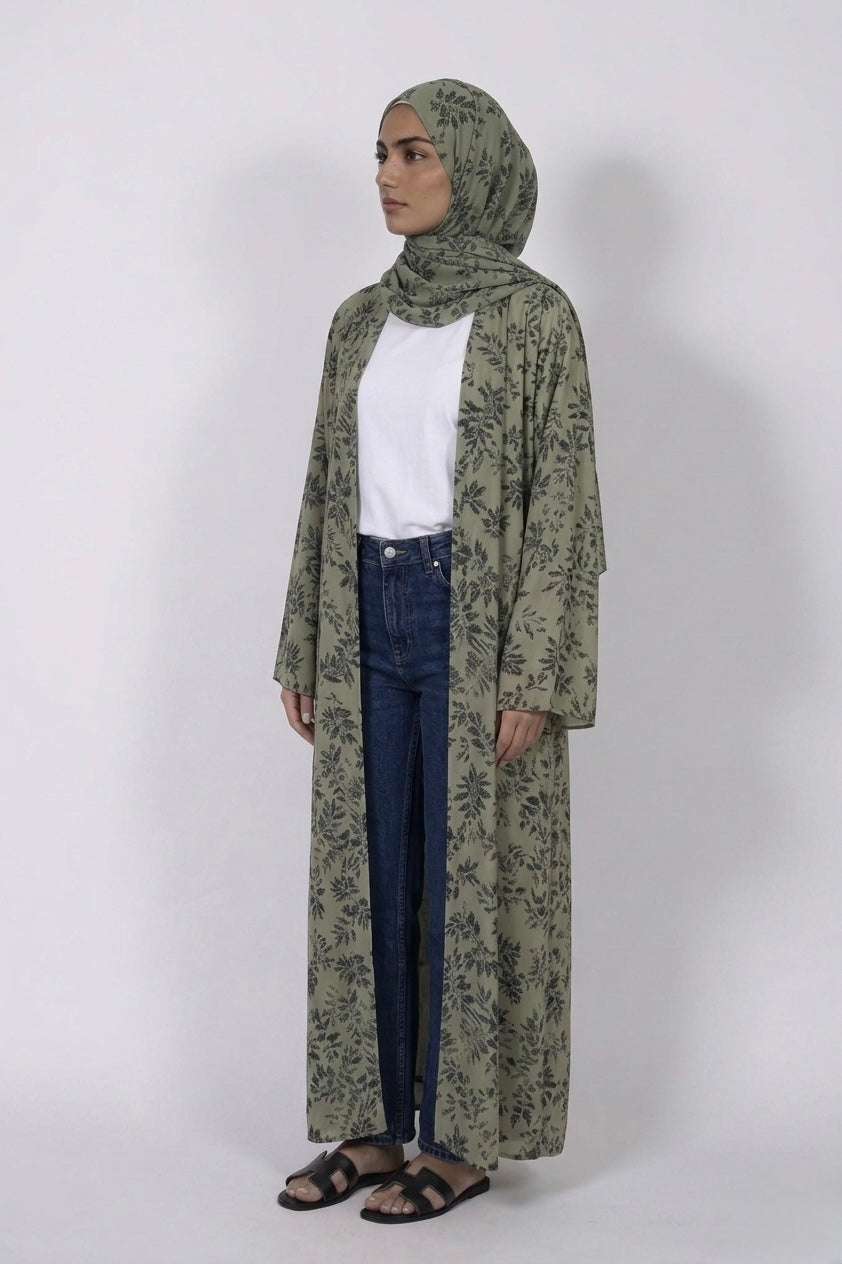 Floral abaya