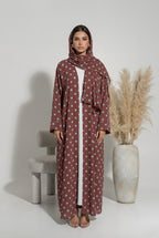 Abaya Polka Dots - Burgundy