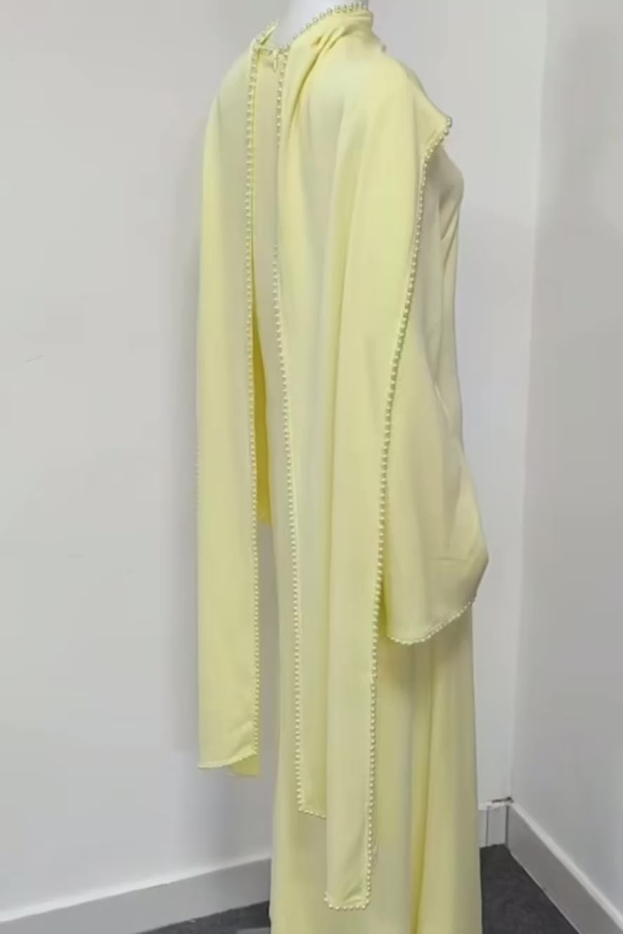 Robe Cape Majestueuse - Jaune beurre